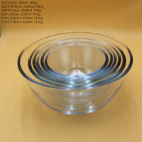 Glass Bowl Set Eco Friendly Borosilicate Glass Salad Mixing Bowls