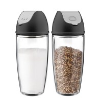 Glass Salt & Pepper Jars, Mini Spice Jars Set of 2, Small Glass Storage Jars With Lids For Herbs