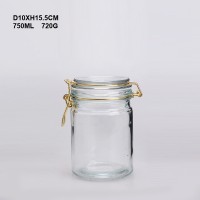 25 oz Glass Jars With Airtight Hinged Lids For Kitchen Canisters 750ml Glass Storage Containers