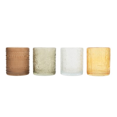 cheap custom 14oz 15oz 16oz opaque color glass candle holders