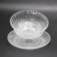 Wide Mouth Glass Rice Salad Mixing Bowls Set