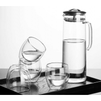 Pyrex Wholesale Cold Brewer glass jug pitcher Iced Tea Maker Clear Heat Resistant Teapot Infuser With Lid