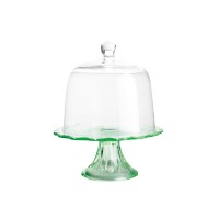 hot sale glass cake cover with glass cake stand