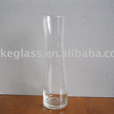 small round glass vase