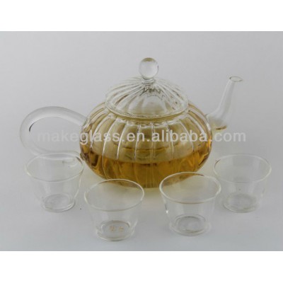 exquisite handmade clear borosilicate teapot glass with stainless steel filter and logo and glass lid