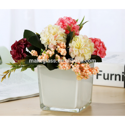 square glass vase