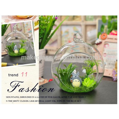 glass craft handmade home decoration hanging glass vase for flowers