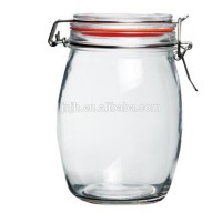 Hot sale wholesale lucid mini airtight food packaging glass jars with lid