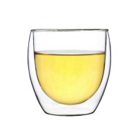 hot sale coffee tea cup borosilicate heat-resistant double wall glass