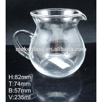 high quality glass milk jug glass pitcher 235ml