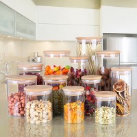 Eco-friendly transparent heat resistant glass kitchen jar