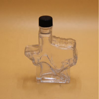 200ml Unique Glass Bottle Map shape Small Wine Bottle