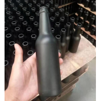 330ml frosted black glass bottle 500ml amber beer glass bottle with metal cap