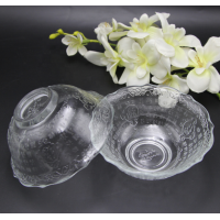 Cheaper price round glass mixing bowl small fruit glass salad bowl sets