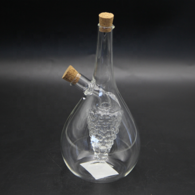 Wholesale handmade clear grape-shaped glass oil and vinegar bottle