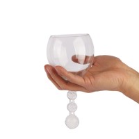 Newinhome New Design Acrylic Floating Self Standing Beach Wine Glass